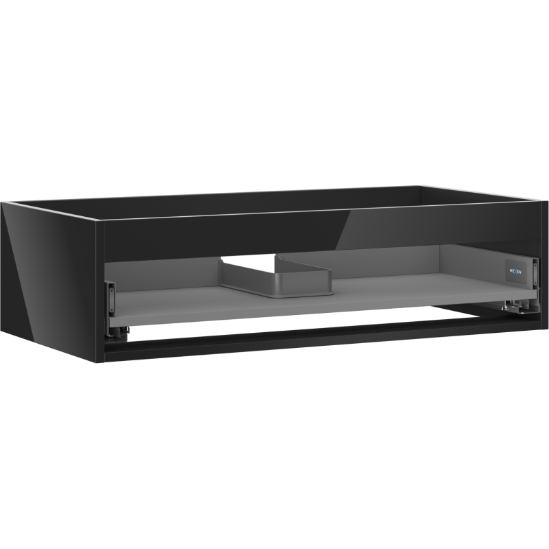 Mexen Box-A corpo do armário sob lavatório 90 cm, 1 gaveta, preto brilhante - 91AX0-0900-235-1-70