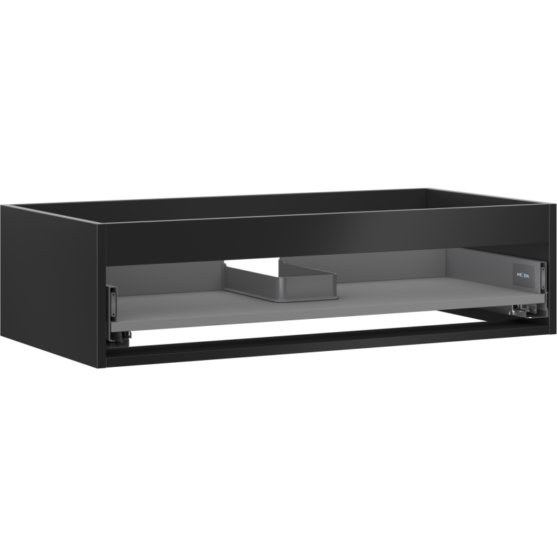 Mexen Box-A Korpus des Waschtischunterschranks 90 cm, 1 Schublade, Schwarz Matt - 91AX0-0900-235-1-71