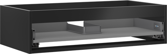Mexen Box-A valamualuse kapi korpus 90 cm, 1 sahtel, must matt - 91AX0-0900-235-1-71