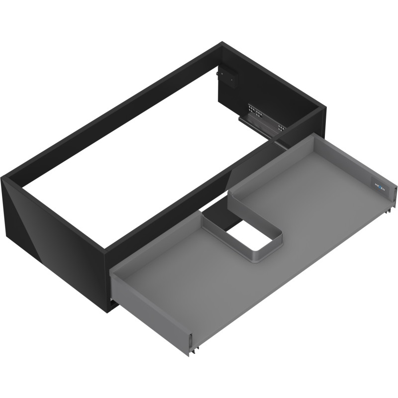 Mexen Box-A ormar za umivaonik 90 cm, 1 ladica, crni sjaj - 91AX0-0900-235-1-70