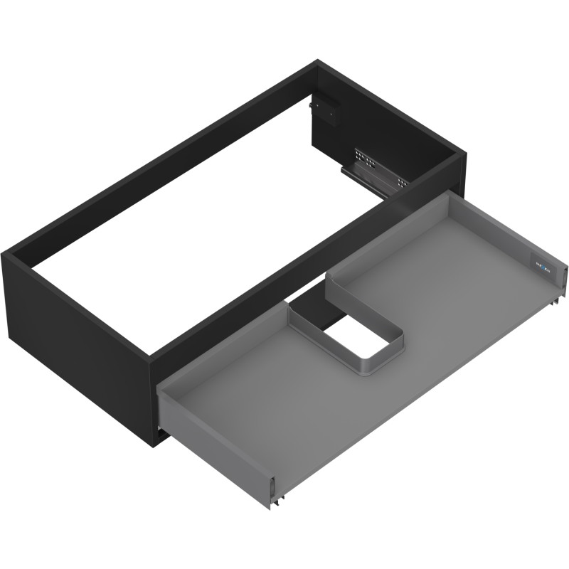 Mexen Box-A valamualuse kapi korpus 90 cm, 1 sahtel, must matt - 91AX0-0900-235-1-71