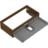 Mexen Box-A vanity unit body 90 cm, 1 drawer, walnut - 91AX0-0900-235-1-86