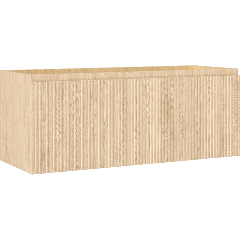 Mexen Rivel badkamermeubel onder de wastafel 120 cm, 1 lade, geribbeld, eik - 91A20-12047-1-BF81