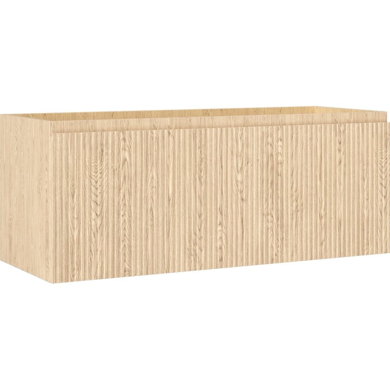 Mexen Rivel szafka łazienkowa podumywalkowa 120 cm, 1 szuflada, ryflowana , dąb - 91A20-12047-1-BF81