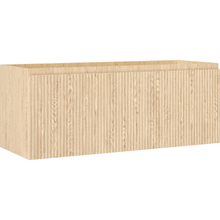 Mexen Rivel 120 cm Bathroom Vanity Cabinet, 1 Drawer, Grooved, Oak - 91A20-12047-1-BF81