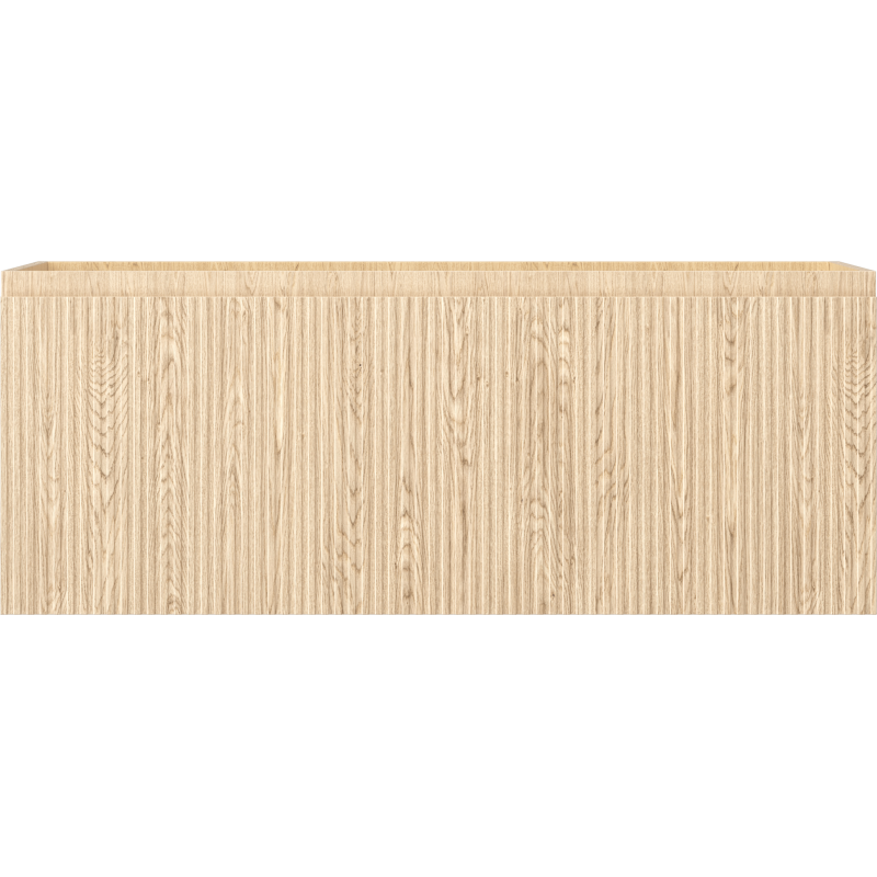 Mexen Rivel 120 cm Bathroom Vanity Cabinet, 1 Drawer, Grooved, Oak - 91A20-12047-1-BF81