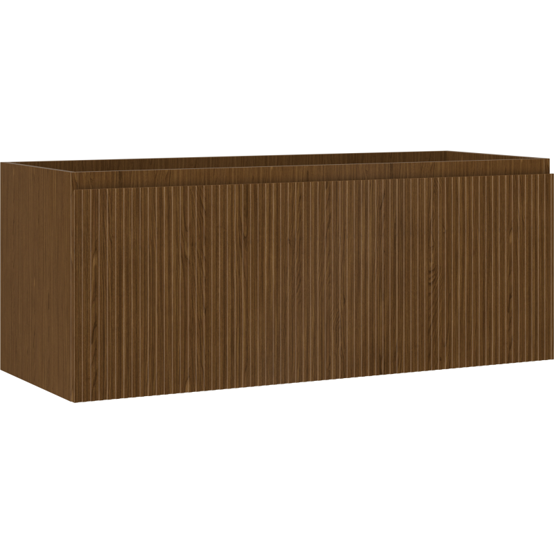 Mexen Rivel kopalniška omarica pod umivalnikom 120 cm, 1 predal, rebrasta, orehover - 91A20-12047-1-BF86