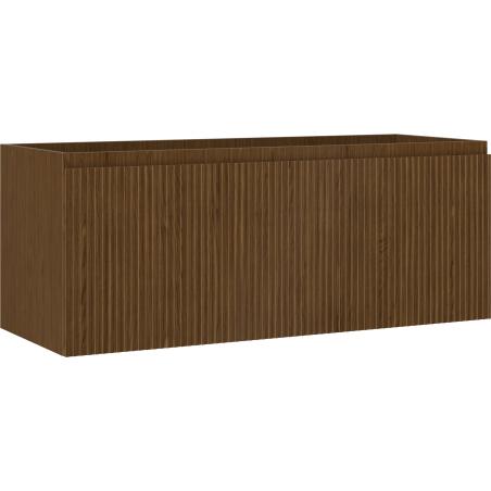 Mexen Rivel Badezimmerschrank unter Waschbecken 120 cm, 1 Schublade, geriffelt, Nussbaum - 91A20-12047-1-BF86