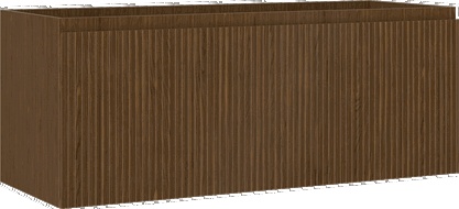 Mexen Rivel bathroom cabinet under-sink 120 cm, 1 drawer, fluted, walnut - 91A20-12047-1-BF86