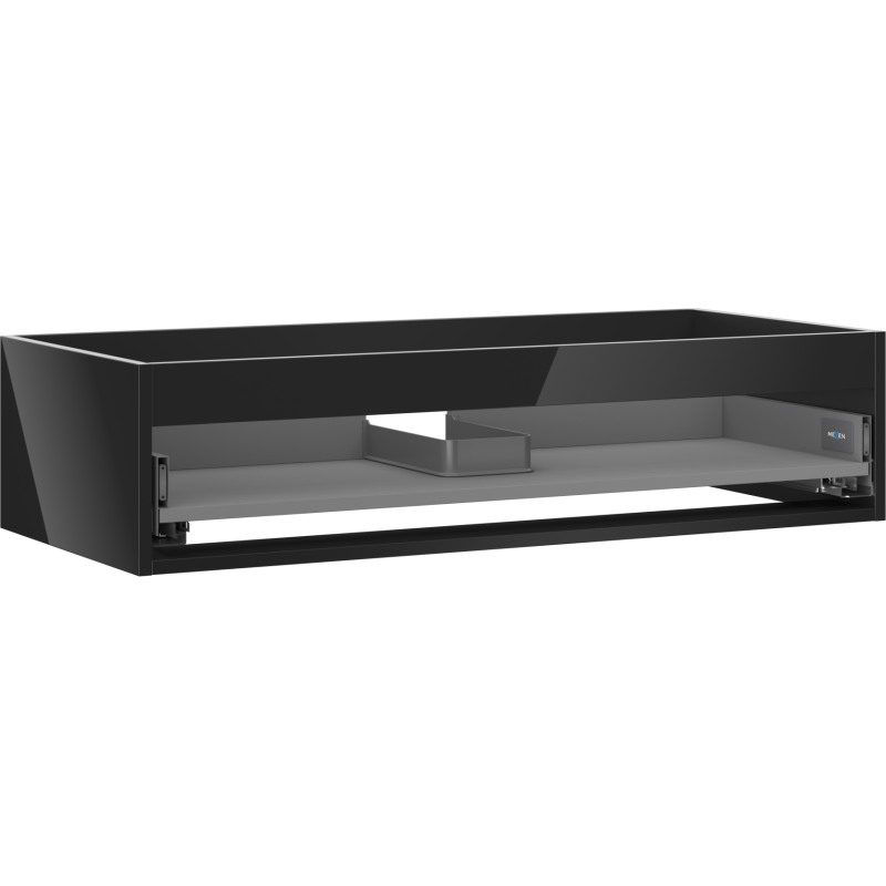 Mexen Box-A corpo do armário de lavatório 100 cm, 1 gaveta, preto brilhante - 91AX0-1000-235-1-70