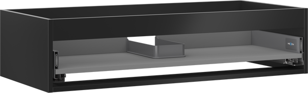 Mexen Box-A kast ombouw voor wastafel 100 cm, 1 lade, zwart mat - 91AX0-1000-235-1-71