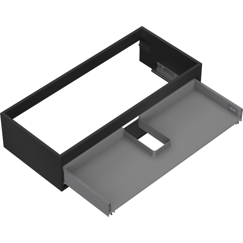 Mexen Box-A korpus szafki podumywalkowej 100 cm, 1 szuflada, czarny mat - 91AX0-1000-235-1-71