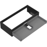 Mexen Box-A cuerpo del mueble bajo lavabo 100 cm, 1 cajón, negro mate - 91AX0-1000-235-1-71