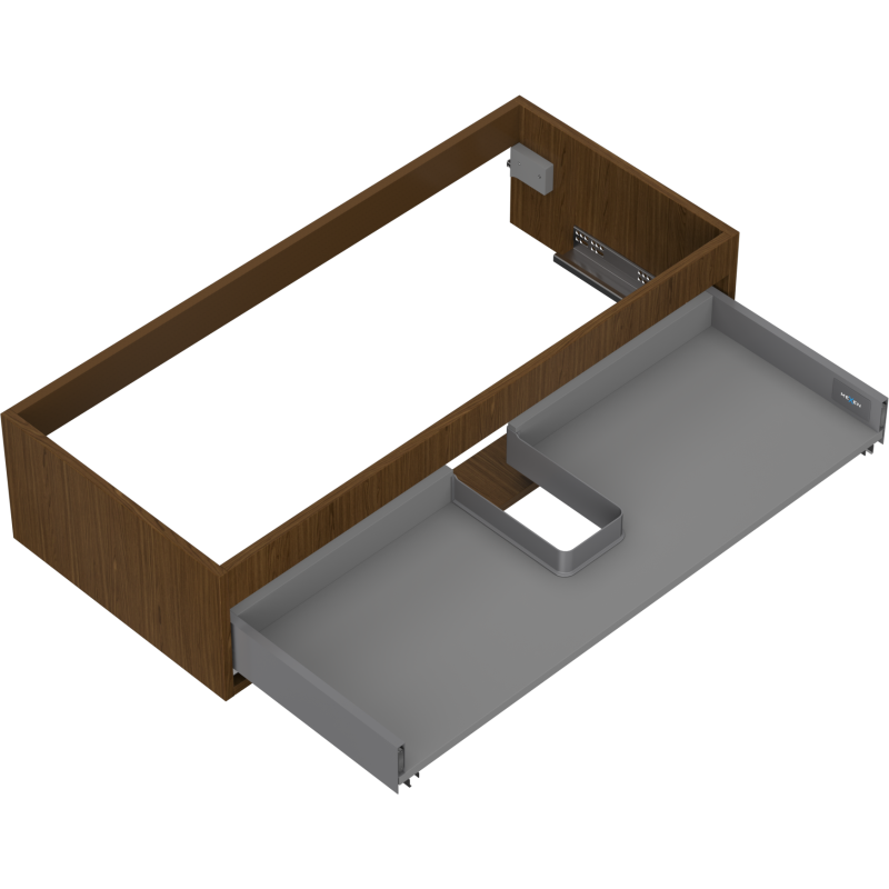 Mexen Box-A korpus szafki podumywalkowej 100 cm, 1 szuflada, orzech - 91AX0-1000-235-1-86