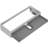 Mexen Box-A Korpus des Waschbeckenunterschranks 120 cm, 1 Schublade, Grau Matt - 91AX0-1200-235-1-62