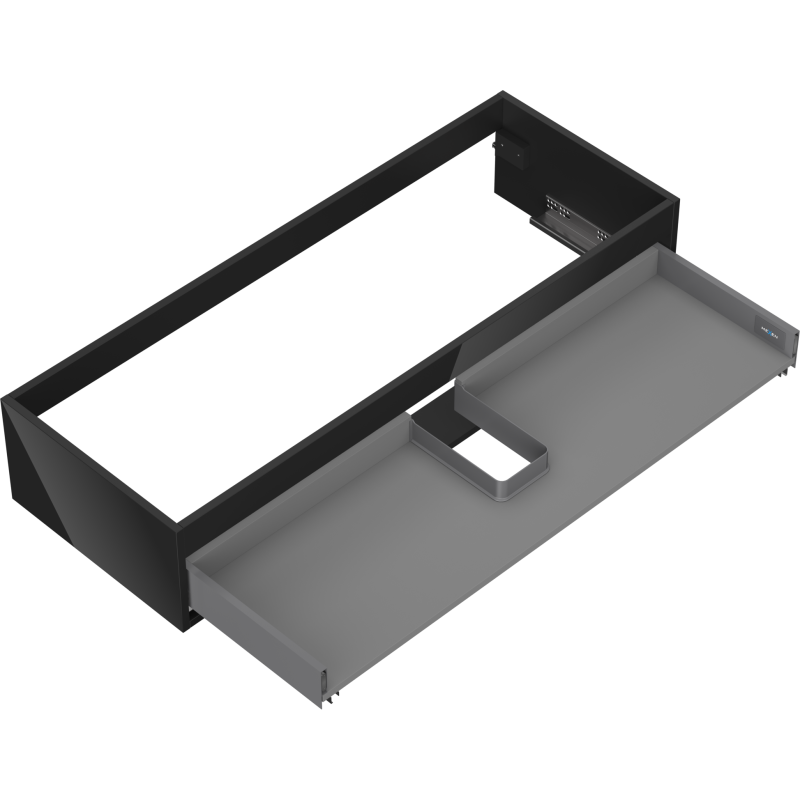 Mexen Box-A base unit for washbasin 120 cm, 1 drawer, black gloss - 91AX0-1200-235-1-70