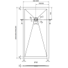 Mexen Stone+ brodzik kompozytowy prostokątny 180 x 90 cm, antracyt - 44719018