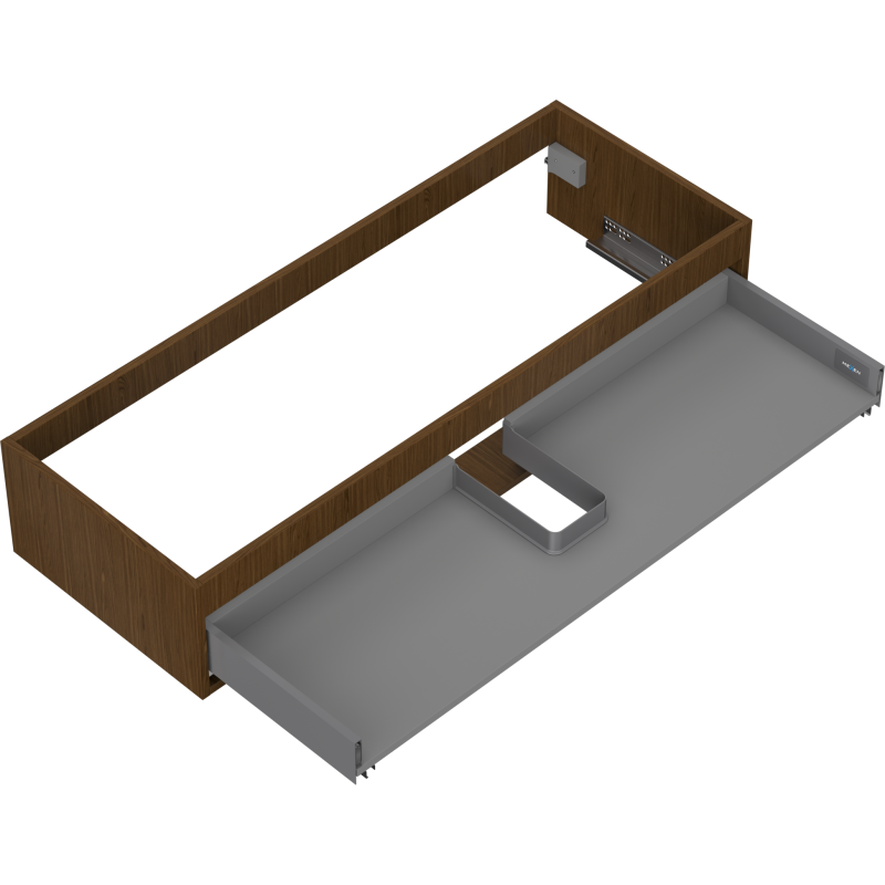 Mexen Box-A kastlichaam voor wastafelonderkast 120 cm, 1 lade, notenhout - 91AX0-1200-235-1-86