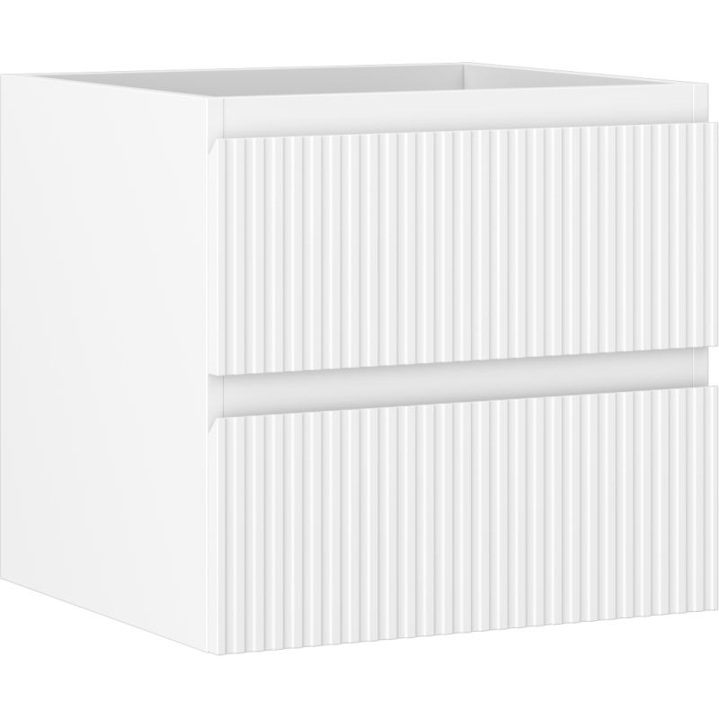 Mexen Rivel bathroom cabinet under sink 50 cm, 2 drawers, grooved, white matt - 91A20-05047-2-BFF01