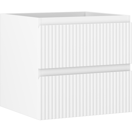 Mexen Rivel meuble de salle de bain sous-vasque 50 cm, 2 tiroirs, rainuré, blanc mat - 91A20-05047-2-BFF01