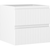 Mexen Rivel gabinete de baño debajo del lavabo 50 cm, 2 cajones, ranurado, blanco mate - 91A20-05047-2-BFF01