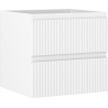 Mexen Rivel meuble de salle de bain sous lavabo 50 cm, 2 tiroirs, cannelé, blanc mat - 91A20-05047-2-BFF01