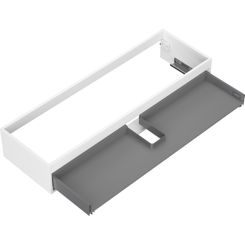 Mexen Box-A cuerpo del armario bajo lavabo 140 cm, 1 cajón, blanco mate - 91AX0-1400-235-1-01