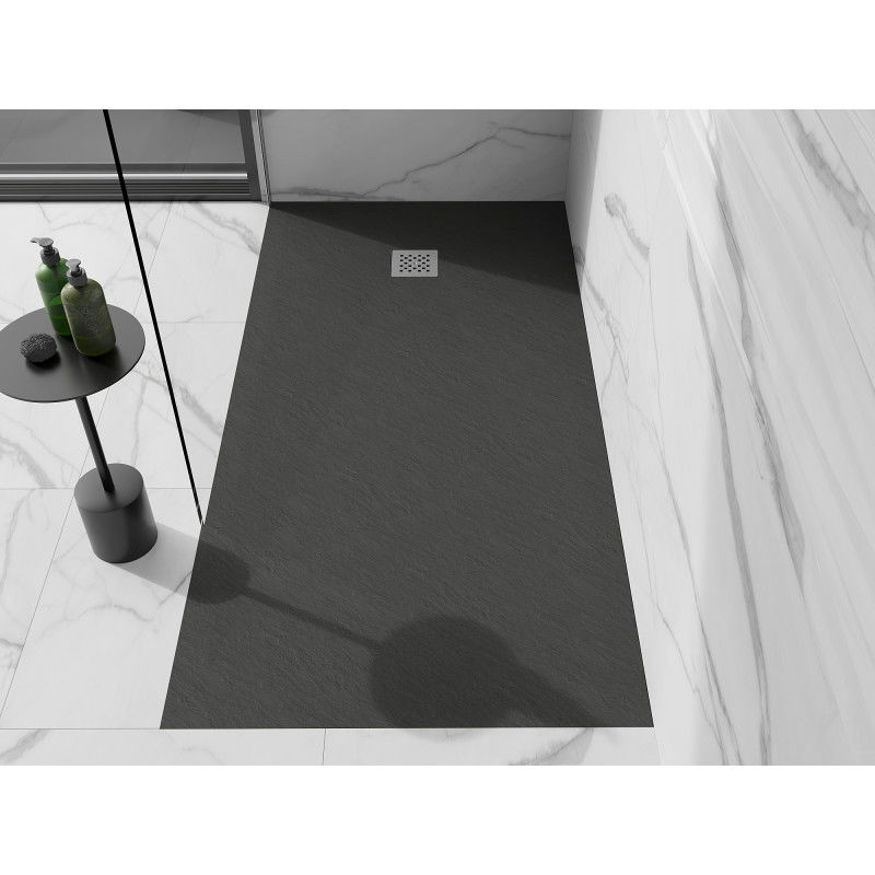 Mexen Stone+ ristin muotoinen komposiittisuihkuallas 200 x 90 cm, antrasiitti - 44719020