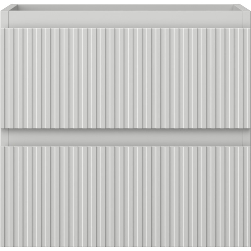 Mexen Rivel vannitoakapp kraanikausi jaoks 50 cm, 2 sahtlit, rihveldus, hall matt - 91A20-05047-2-BFF62