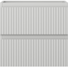 Mexen Rivel badkamerkast onder wastafel 50 cm, 2 laden, geribbeld, grijs mat - 91A20-05047-2-BFF62