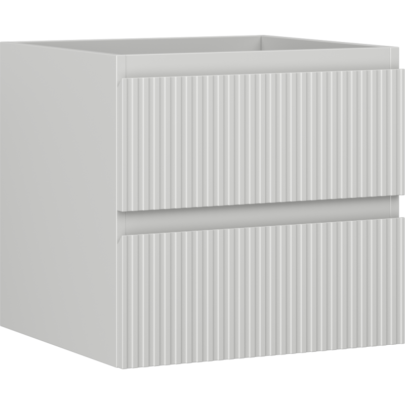 Mexen Rivel meuble de salle de bains sous-vasque 50 cm, 2 tiroirs, rainuré, gris mat - 91A20-05047-2-BFF62