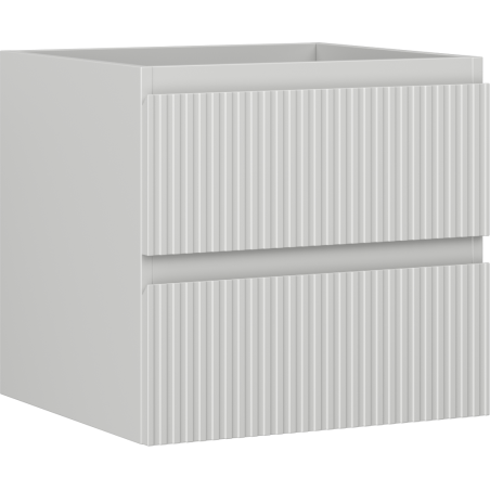 Mexen Rivel vannitoakapp kraanikausi jaoks 50 cm, 2 sahtlit, rihveldus, hall matt - 91A20-05047-2-BFF62