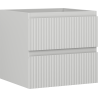 Mexen Rivel Badezimmerschrank 50 cm, 2 Schubladen, geriffelt, Grau Matt - 91A20-05047-2-BFF62