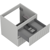 Mexen Rivel Badezimmerschrank 50 cm, 2 Schubladen, geriffelt, Grau Matt - 91A20-05047-2-BFF62