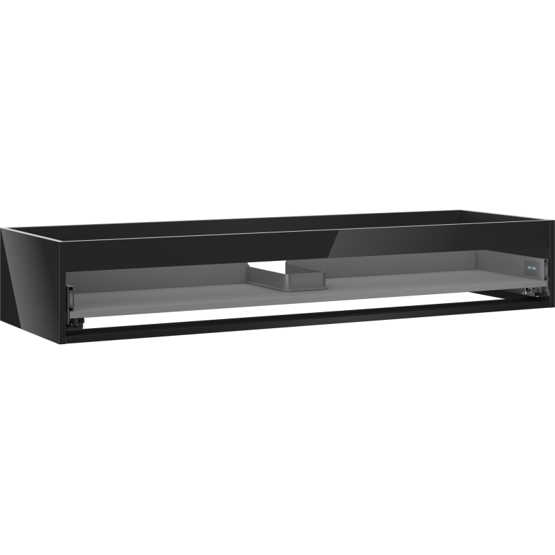 Mexen Box-A kastlichaam onder wastafel 140 cm, 1 lade, zwart glanzend - 91AX0-1400-235-1-70