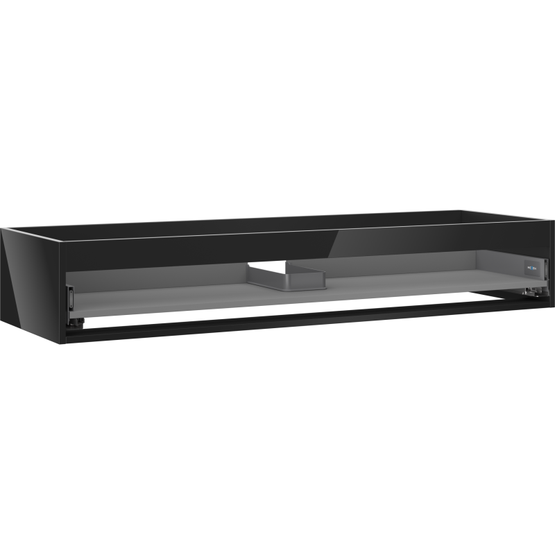 Mexen Box-A vanity unit carcass 140 cm, 1 drawer, black gloss - 91AX0-1400-235-1-70
