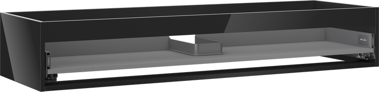 Mexen Box-A corps de meuble sous-vasque 140 cm, 1 tiroir, noir brillant - 91AX0-1400-235-1-70