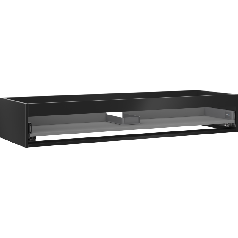 Mexen Box-A corps d'armoire sous-lavabo 140 cm, 1 tiroir, noir mat - 91AX0-1400-235-1-71