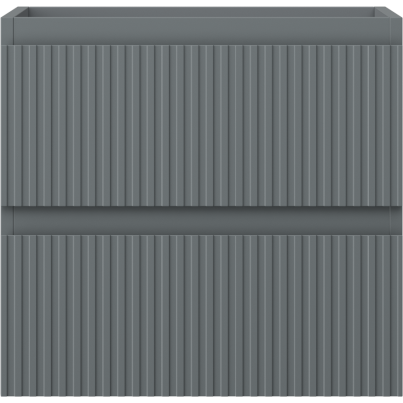 Mexen Rivel armário de casa de banho para lavatório 50 cm, 2 gavetas, ranhurado, grafite mate - 91A20-05047-2-BFF66