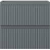 Mexen Rivel Badezimmerschrank 50 cm, 2 Schubladen, geriffelt, Graphit Matt - 91A20-05047-2-BFF66