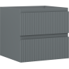 Mexen Rivel Badezimmerschrank 50 cm, 2 Schubladen, geriffelt, Graphit Matt - 91A20-05047-2-BFF66