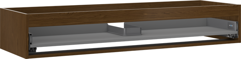 Mexen Box-A skåpunderskåpskropp 140 cm, 1 låda, valnöt - 91AX0-1400-235-1-86