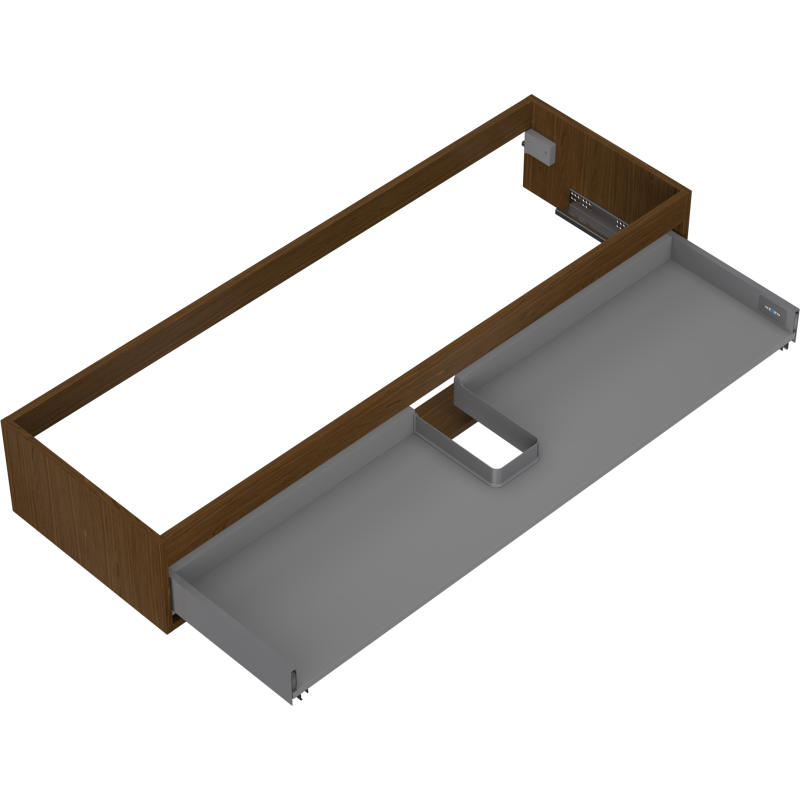 Mexen Box-A korpus szafki podumywalkowej 140 cm, 1 szuflada, orzech - 91AX0-1400-235-1-86