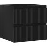 Mexen Rivel Badezimmerschrank 50 cm, 2 Schubladen, gerillt, schwarz matt - 91A20-05047-2-BFF71