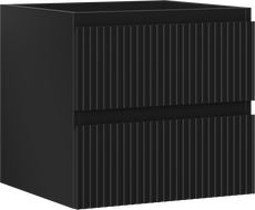 Mexen Rivel Badezimmer-Unterschrank 50 cm, 2 Schubladen, geriffelt, schwarz matt - 91A20-05047-2-BFF71