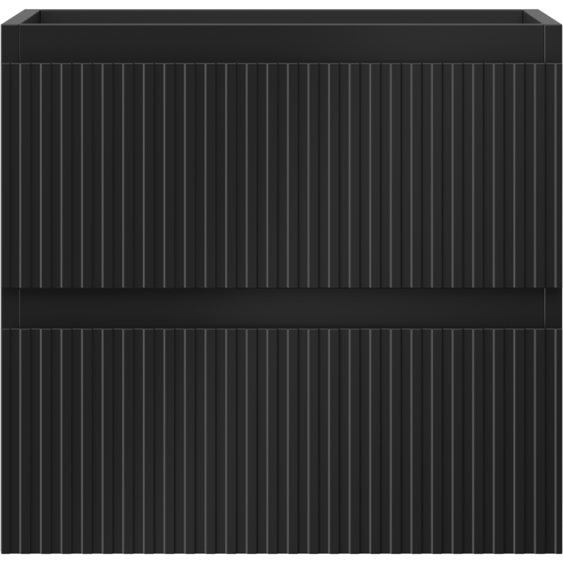 Mexen Rivel armoire de salle de bain sous lavabo 50 cm, 2 tiroirs, rainurée, noir mat - 91A20-05047-2-BFF71