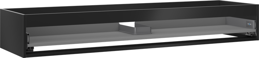 Mexen Box-A Waschtischunterschrank 160 cm, 1 Schublade, Schwarz Matt - 91AX0-1600-235-1-71