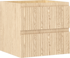 Mexen Rivel badkamerkastje onder wastafel 50 cm, 2 lades, gegroefd, eik - 91A20-05047-2-BFF81