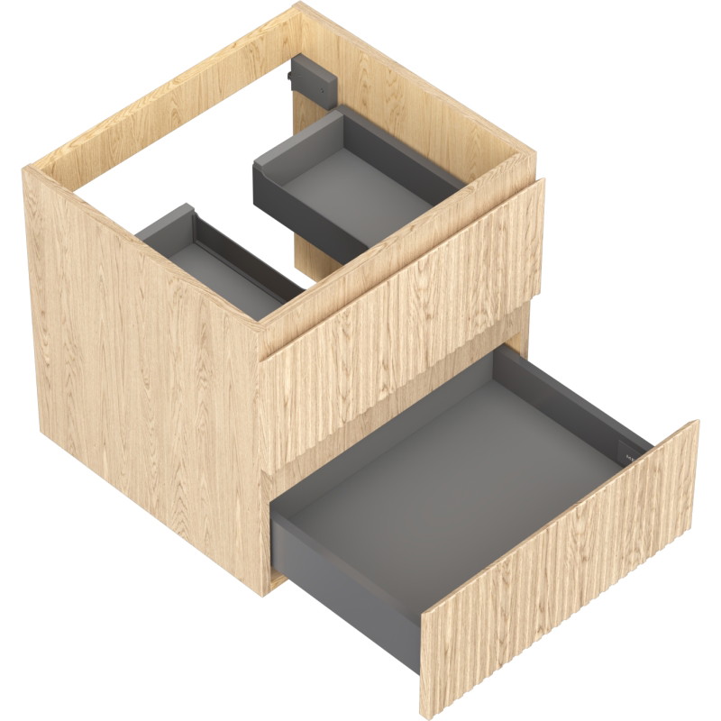 Mexen Rivel vannitoakapp valamu alla 50 cm, 2 sahtlit, sooniline, tamm - 91A20-05047-2-BFF81