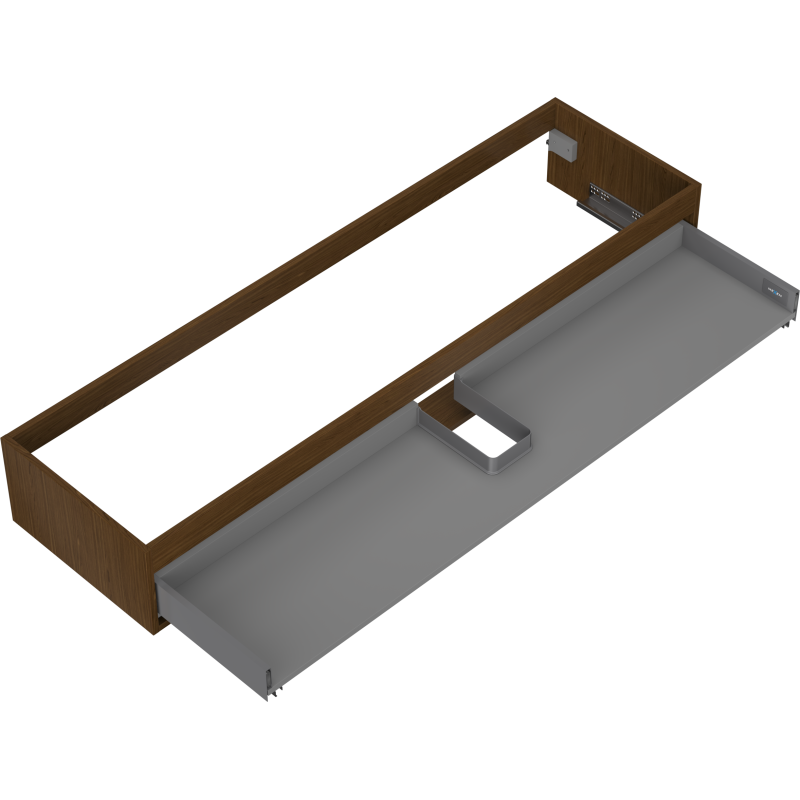 Mexen Box-A skåpunderrede för diskbänk 160 cm, 1 låda, valnöt - 91AX0-1600-235-1-86